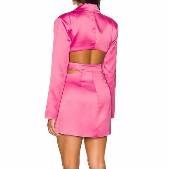 For Love & Lemons Marie Blazer Pink Mini Dress - Picture 3 of 14